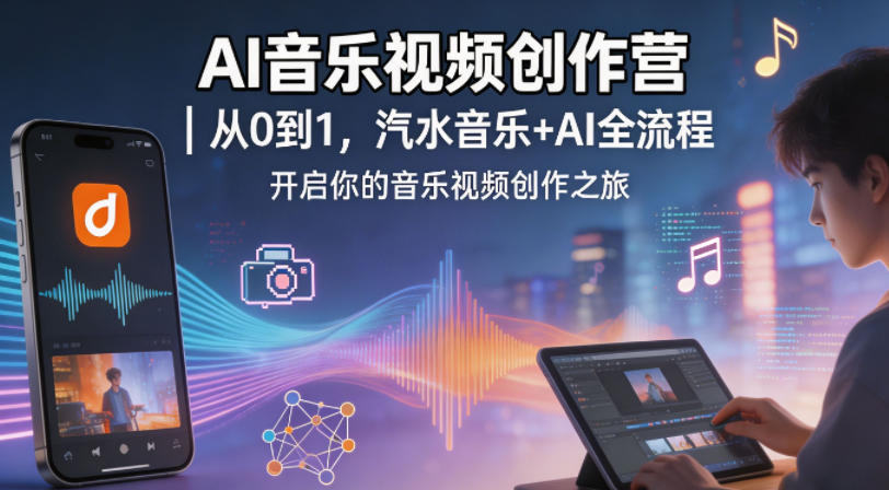 AI音乐视频创作营｜从0到1，汽水音乐+AI全流程，开启你的音乐视频创作之旅