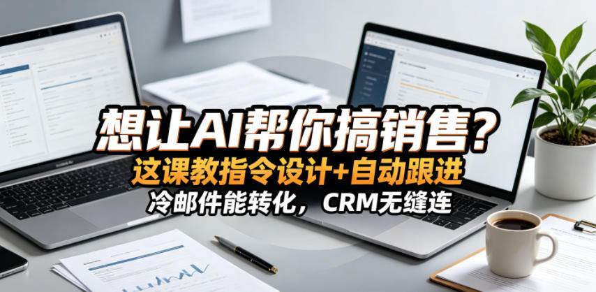 想让AI帮你搞销售？这课教指令设计+自动跟进，冷邮件能转化，CRM无缝连！【原创双语字幕】