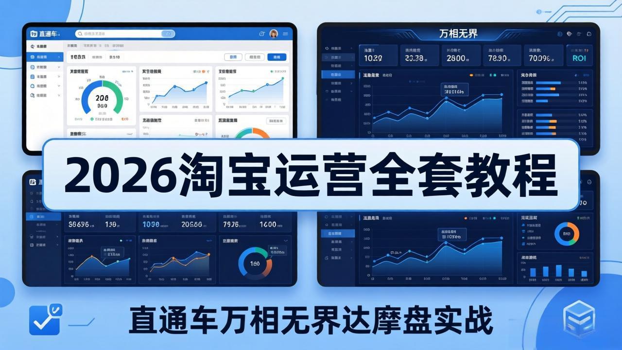 （18373期）2026淘宝运营全套教程(更新5月8日)，直通车万相无界达摩盘实战，从基础到进阶提升流量转化